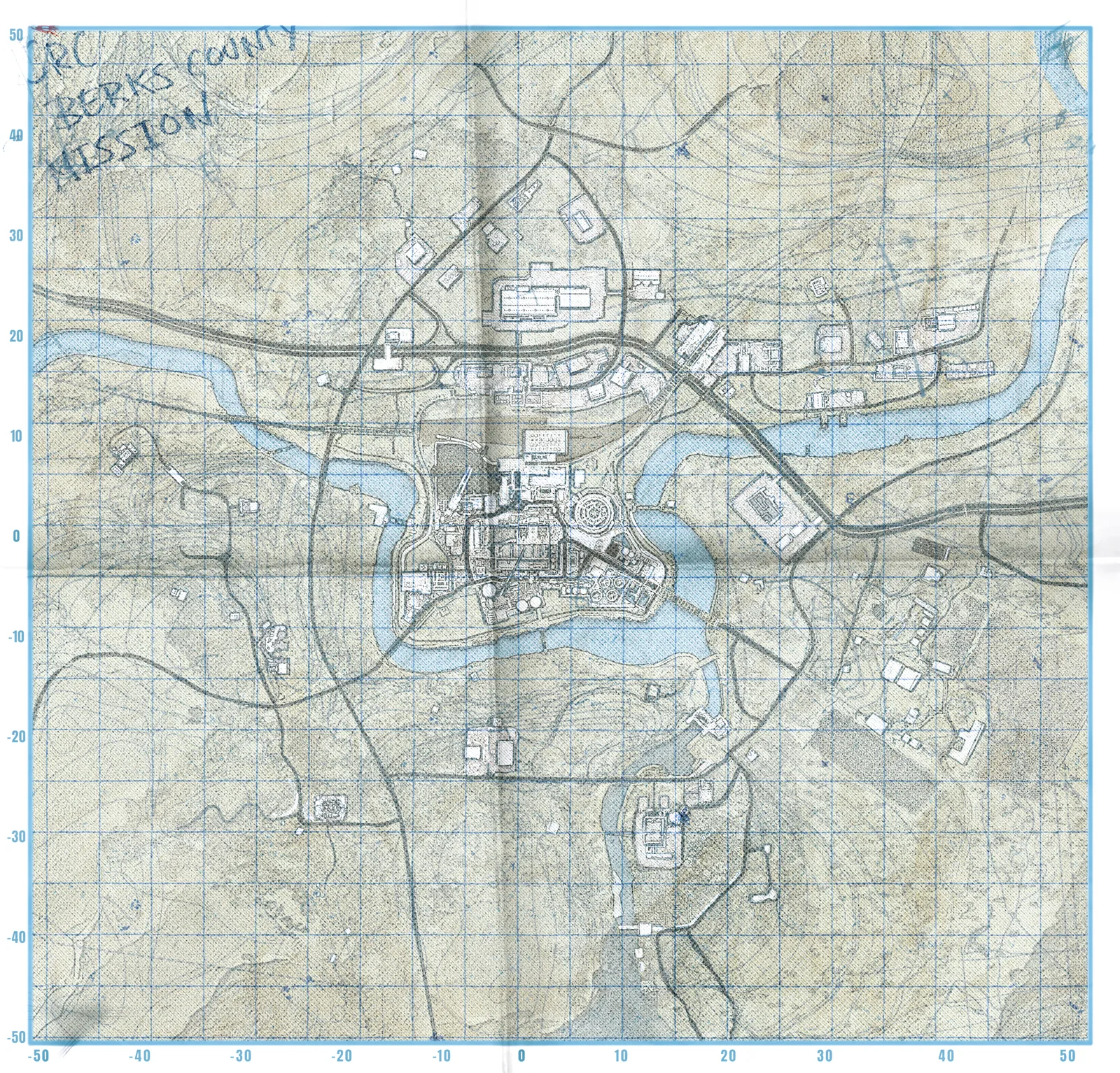 Official illustrated regional map of the Power Plant environment in No More Room in Hell 2